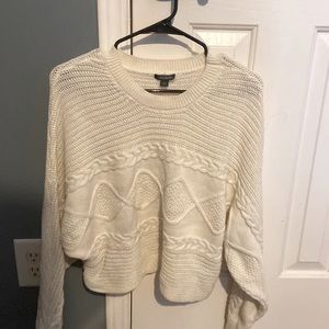 Cute cropped cream sweater. Large